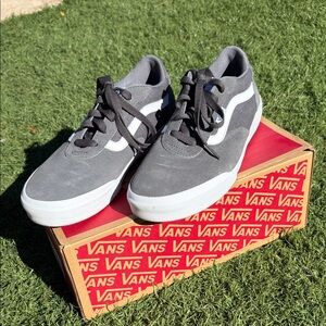 Vans Charcoal and White Low-Top Sneakers
